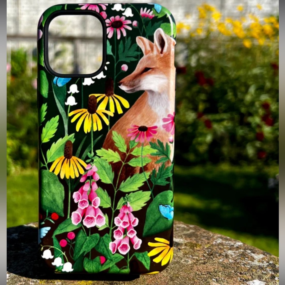 Stringberry iPhone 13 Pro Max Fox and Foxgloves" by Bex Parkin.